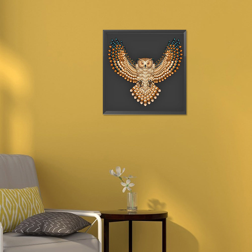 Owl - Full Round Drill Diamond Painting 30*30CM