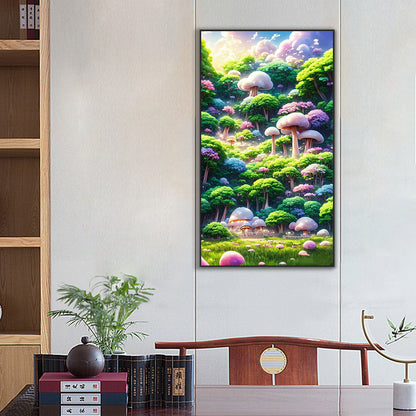 Fantasy Mushroom Garden - Full Round Drill Diamond Painting 45*80CM