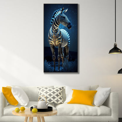 Zebra Under The Starry Night - Full Square Drill Diamond Painting 40*80CM