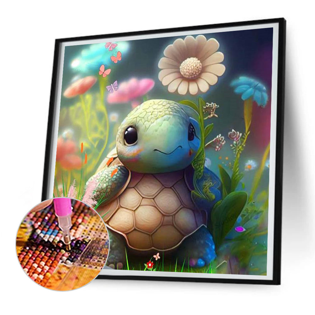 Crawling Turtle - Full Round Drill Diamond Painting 30*30CM