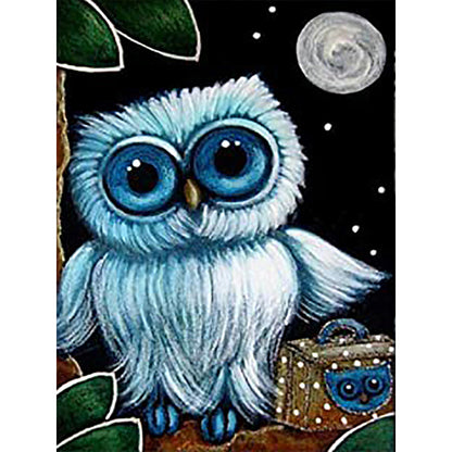 Owl - Full Round Drill Diamond Painting 30*40CM