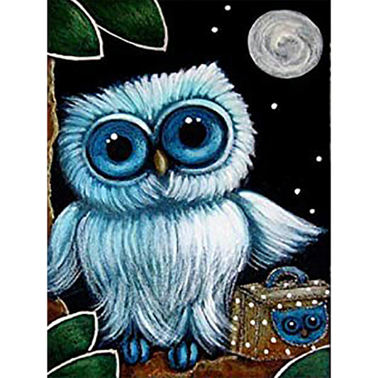 Owl - Full Round Drill Diamond Painting 30*40CM