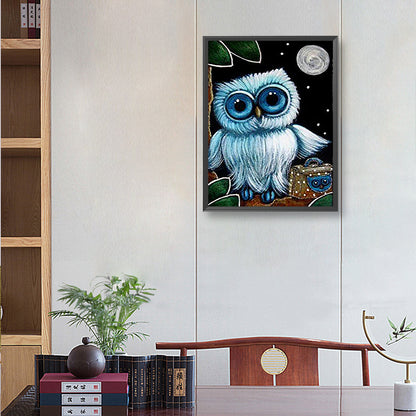 Owl - Full Round Drill Diamond Painting 30*40CM