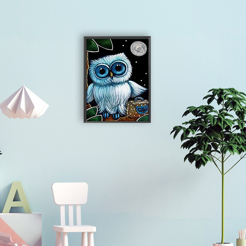 Owl - Full Round Drill Diamond Painting 30*40CM