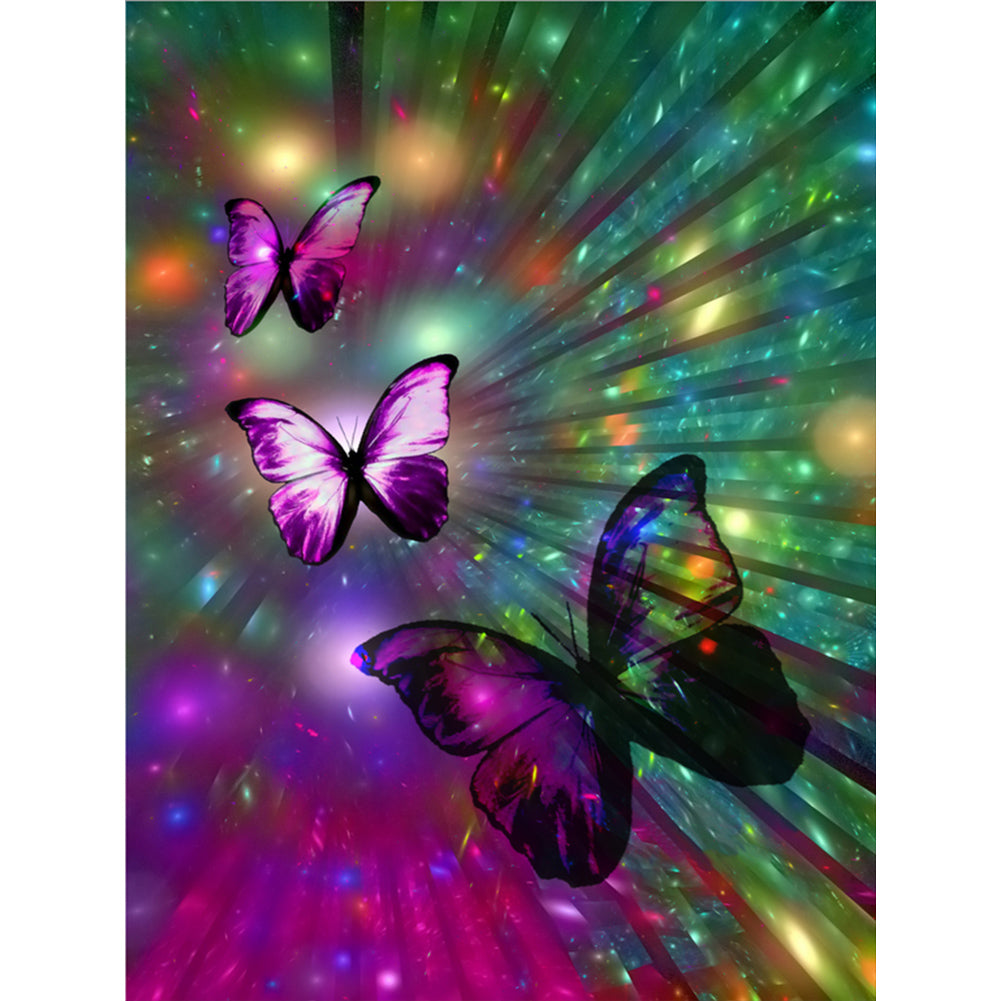 Butterfly - Full Round Drill Diamond Painting 30*40CM