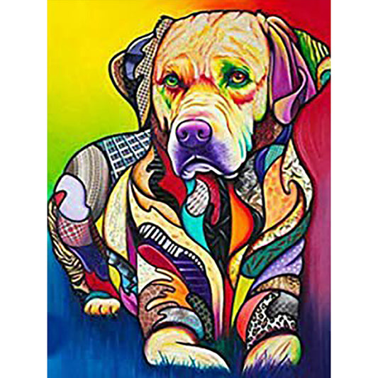 Colorful Dog - Full Round Drill Diamond Painting 30*40CM
