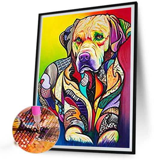Colorful Dog - Full Round Drill Diamond Painting 30*40CM