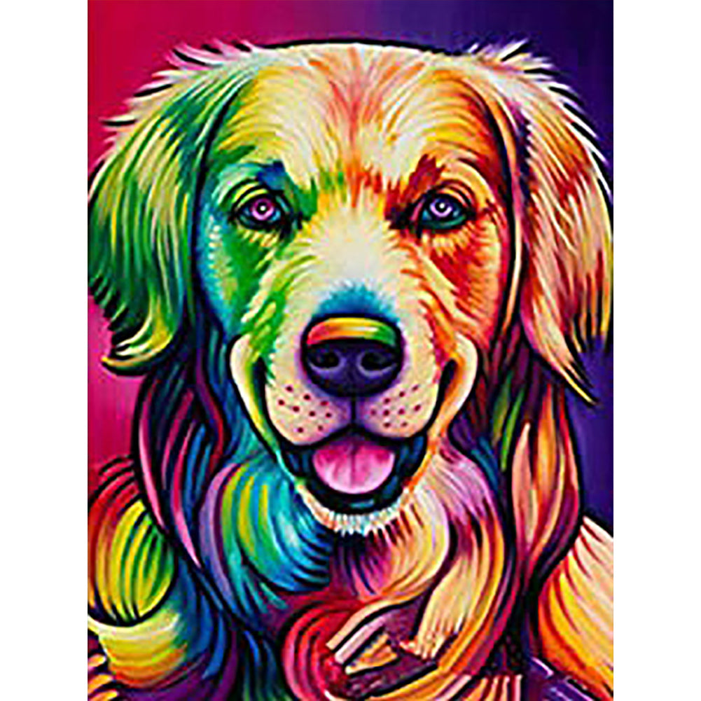 Colorful Dog - Full Round Drill Diamond Painting 30*40CM