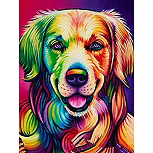 Colorful Dog - Full Round Drill Diamond Painting 30*40CM