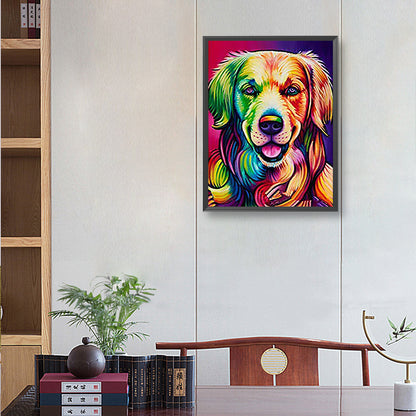 Colorful Dog - Full Round Drill Diamond Painting 30*40CM