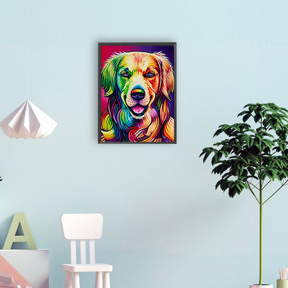 Colorful Dog - Full Round Drill Diamond Painting 30*40CM