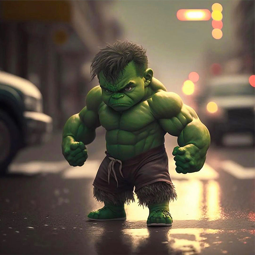 Q Version Hulk - Full Round Drill Diamond Painting 30*30CM