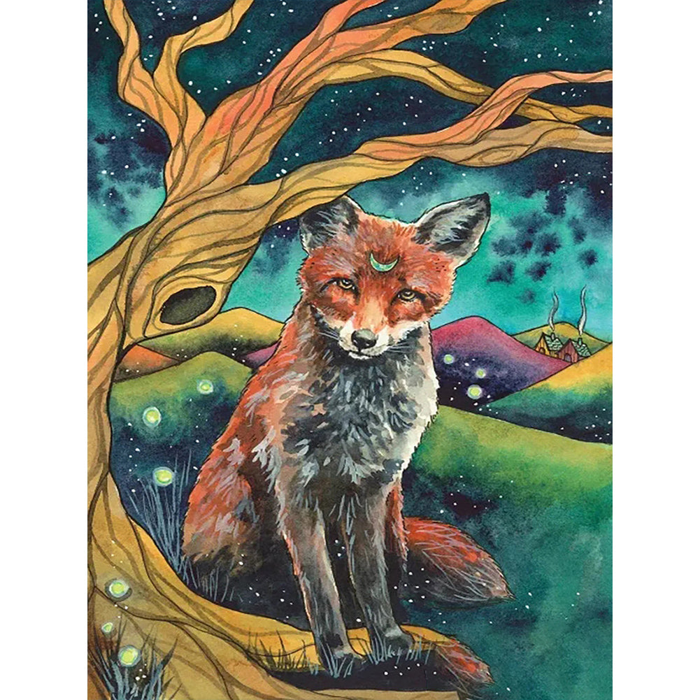 Fox - Full Round Drill Diamond Painting 30*40CM