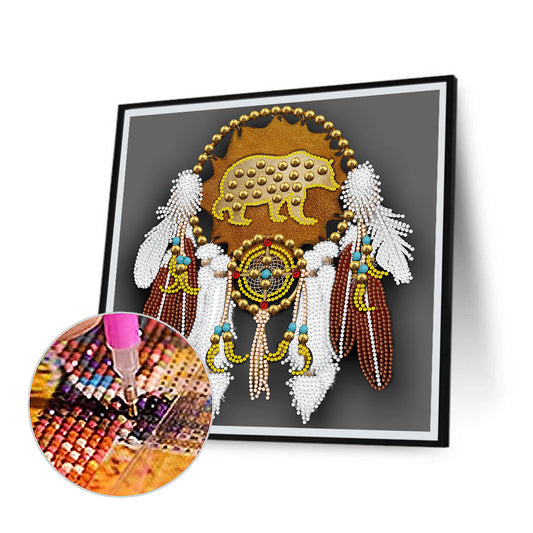 Aboriginal Indian Dreamcatcher - Special Shaped Drill Diamond Painting 30*30CM