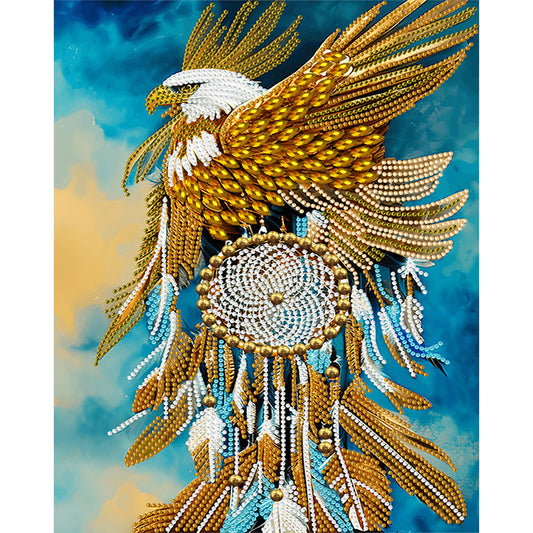 Indian Eagle Dream Catcher - Special Shaped Drill Diamond Painting 30*40CM