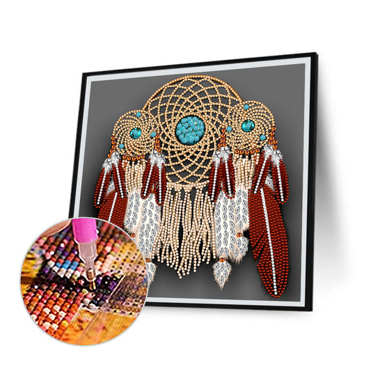 Indian Dreamcatcher Mandala - Special Shaped Drill Diamond Painting 30*30CM