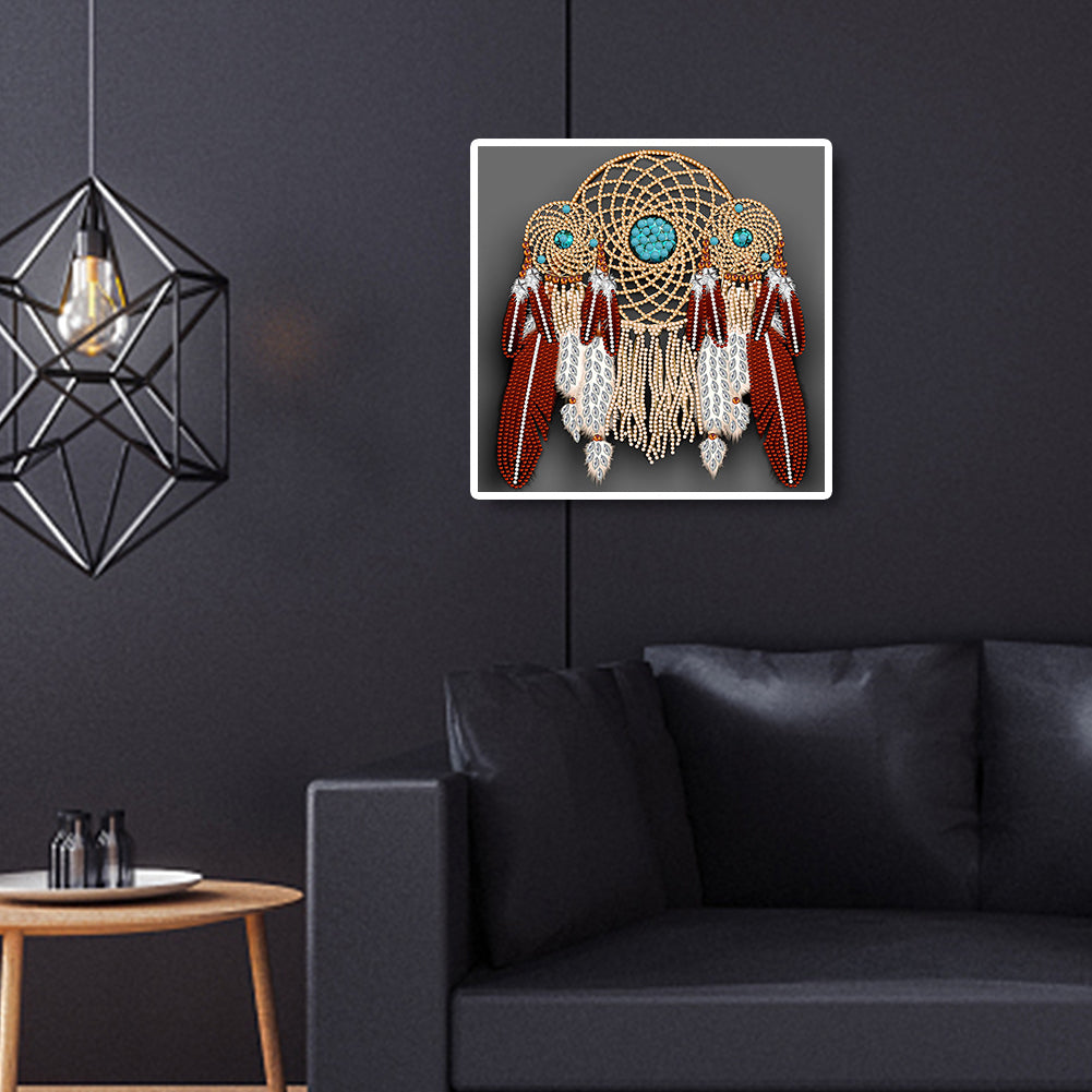 Indian Dreamcatcher Mandala - Special Shaped Drill Diamond Painting 30*30CM