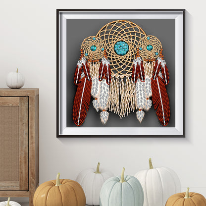 Indian Dreamcatcher Mandala - Special Shaped Drill Diamond Painting 30*30CM