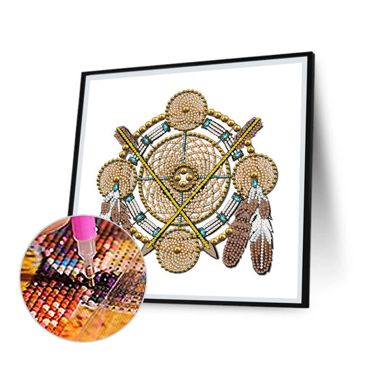 Indian Dreamcatcher Mandala - Special Shaped Drill Diamond Painting 30*30CM