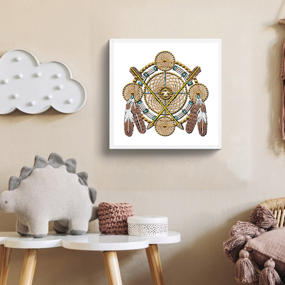 Indian Dreamcatcher Mandala - Special Shaped Drill Diamond Painting 30*30CM