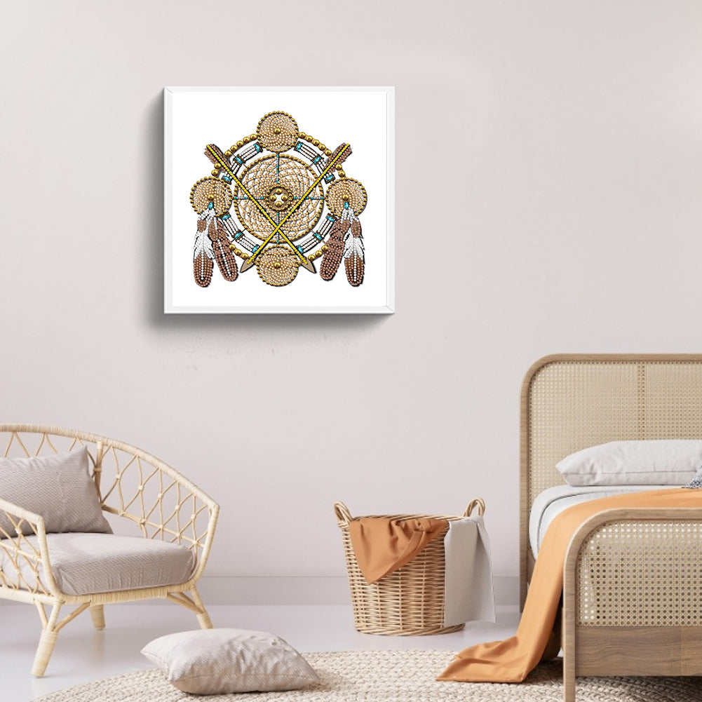 Indian Dreamcatcher Mandala - Special Shaped Drill Diamond Painting 30*30CM