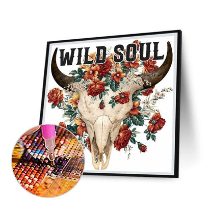 Bull Totem Skull - Full Round Drill Diamond Painting 30*30CM