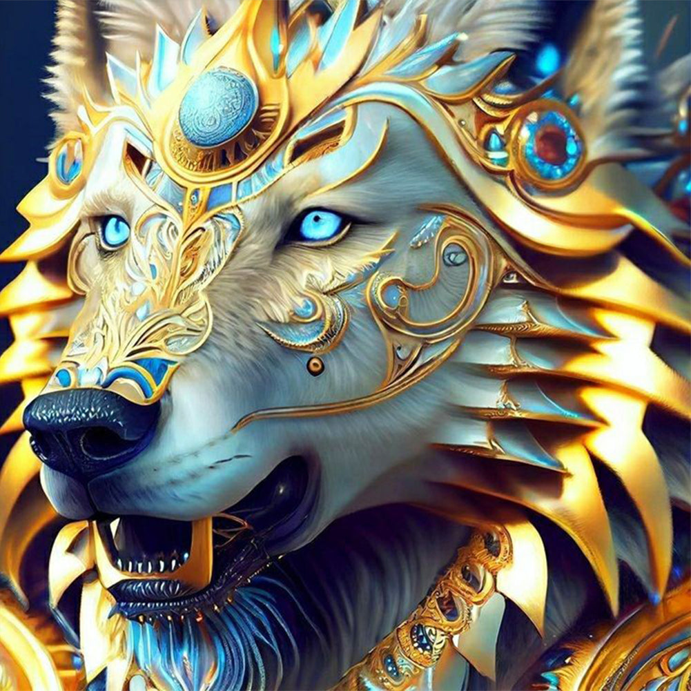 Handsome Wolf - Full Round Drill Diamond Painting 30*30CM
