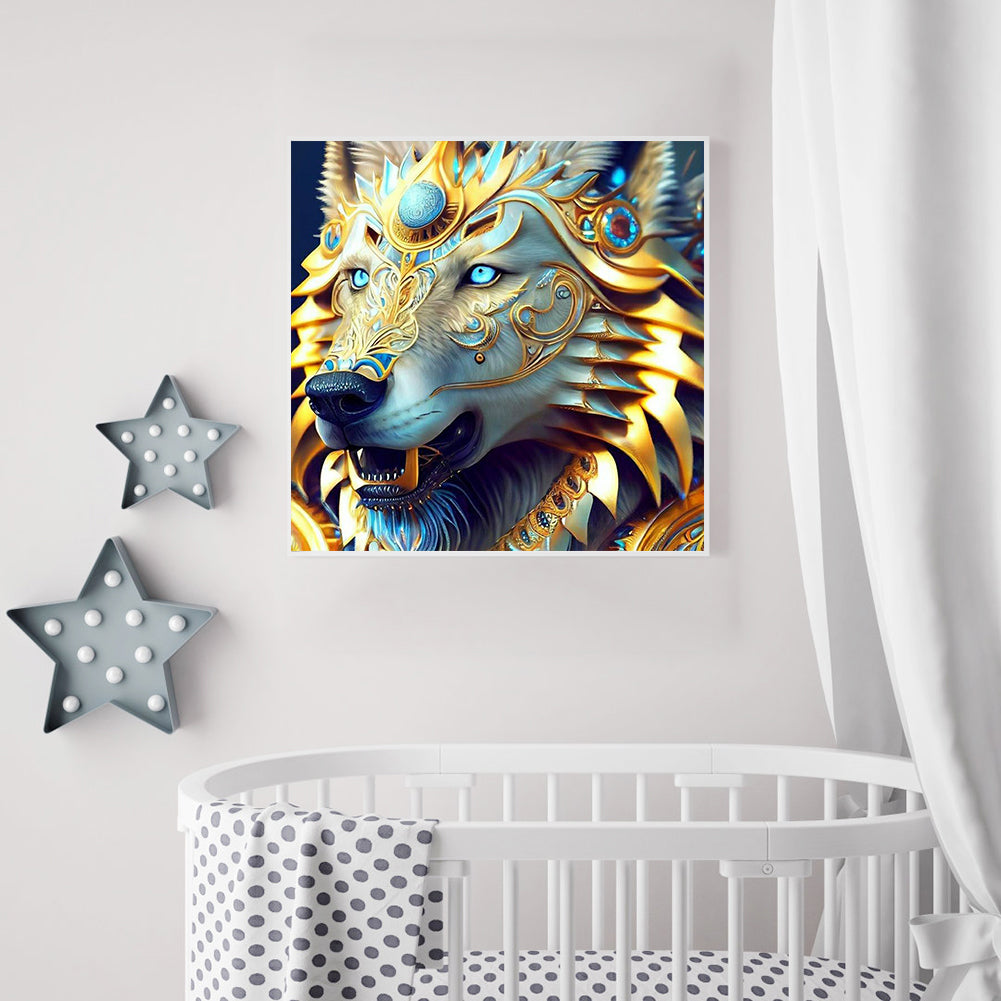 Handsome Wolf - Full Round Drill Diamond Painting 30*30CM