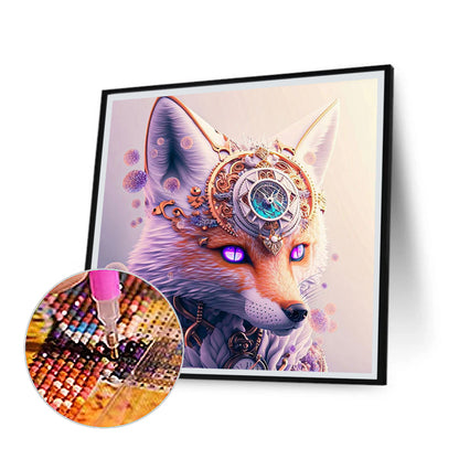 Time And Space Fox Handsome Head - Full Round Drill Diamond Painting 30*30CM