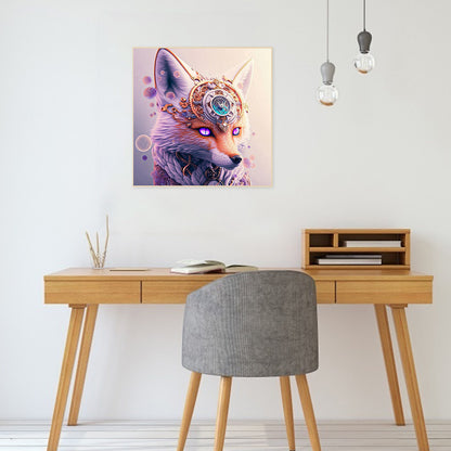 Time And Space Fox Handsome Head - Full Round Drill Diamond Painting 30*30CM