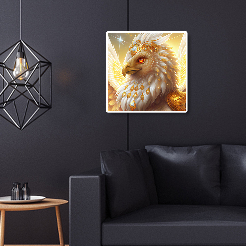 Handsome Head Portrait Of Golden Eagle - Full Round Drill Diamond Painting 30*30CM