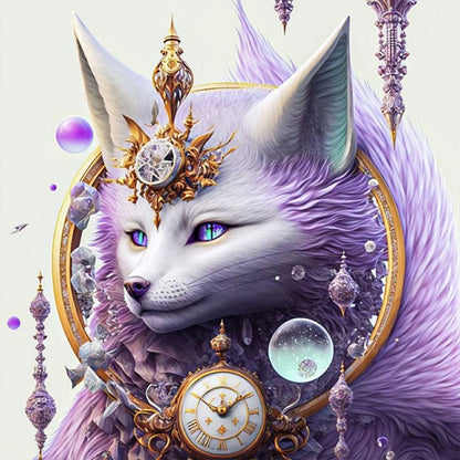 The Head Of The White Fox Is Handsome - Full Round Drill Diamond Painting 30*30CM