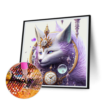 The Head Of The White Fox Is Handsome - Full Round Drill Diamond Painting 30*30CM