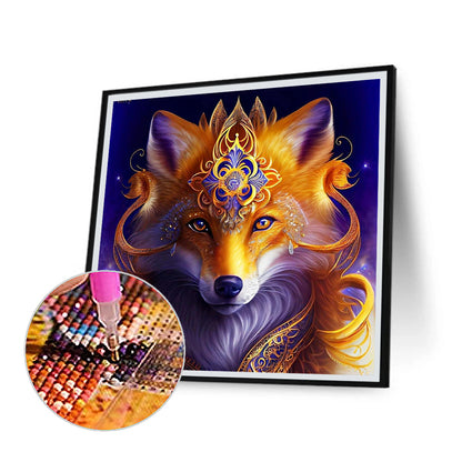 Fox Handsome Head Portrait - Full Round Drill Diamond Painting 30*30CM