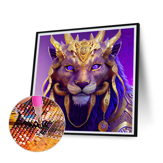 Black Panther Handsome Head - Full Round Drill Diamond Painting 30*30CM