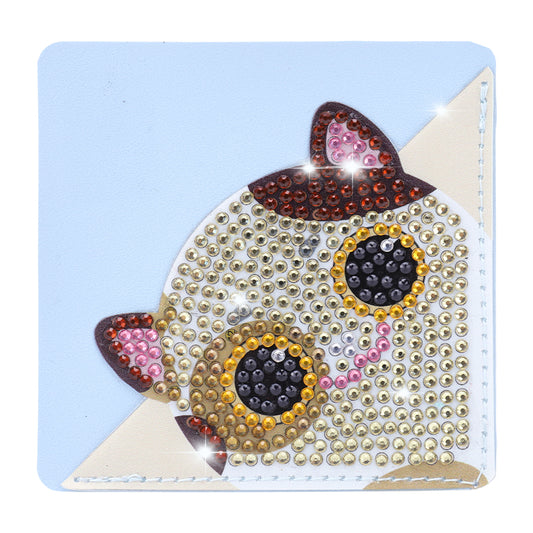 DIY Diamond Art Bookmarks Art Craft 5D Cat Triangle Rhinestones Mosaic Book Mark