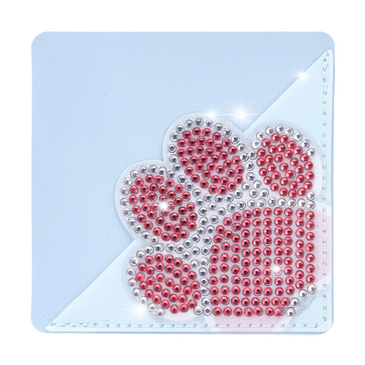 DIY Diamond Art Bookmarks Art Craft 5D Cat Paw Triangle for Beginner Adults Kids