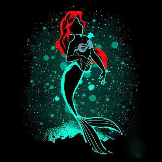 Silhouette - Mermaid - Full Square Drill Diamond Painting 50*50CM