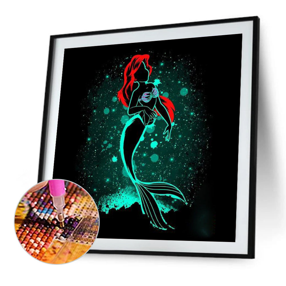 Silhouette - Mermaid - Full Square Drill Diamond Painting 50*50CM