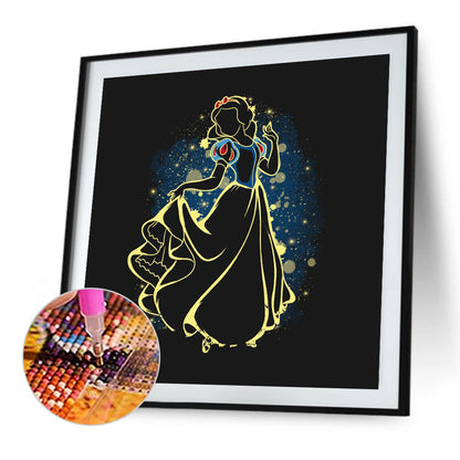 Silhouette - Princess Rose - Full Square Drill Diamond Painting 50*50CM