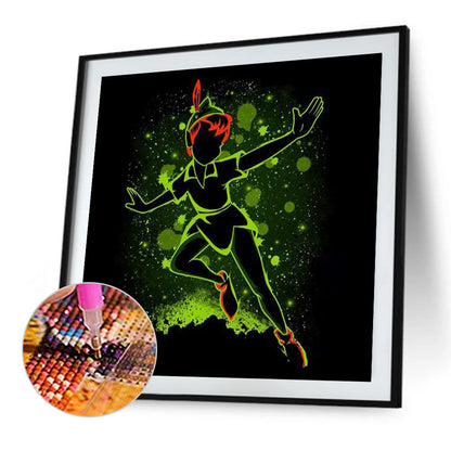 Silhouette - Peter Pan - Full Square Drill Diamond Painting 50*50CM