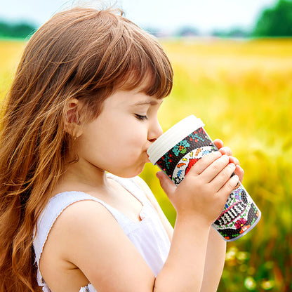 DIY Diamond Painted Water Mug Leak Proof BPA Free for Fitness Sports Outdoors