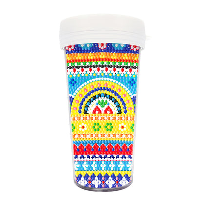 DIY Diamond Painted Water Mug Leak Proof BPA Free for Fitness Sports Outdoors