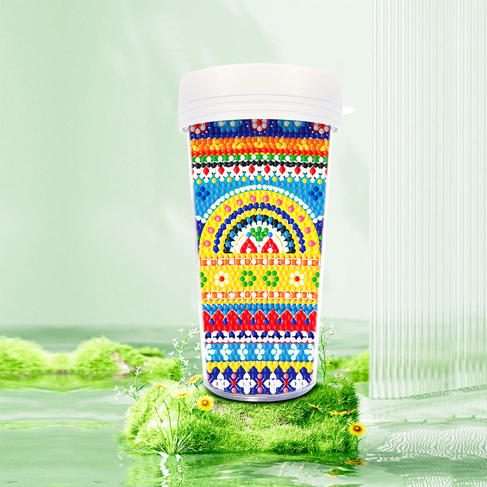 DIY Diamond Painted Water Mug Leak Proof BPA Free for Fitness Sports Outdoors