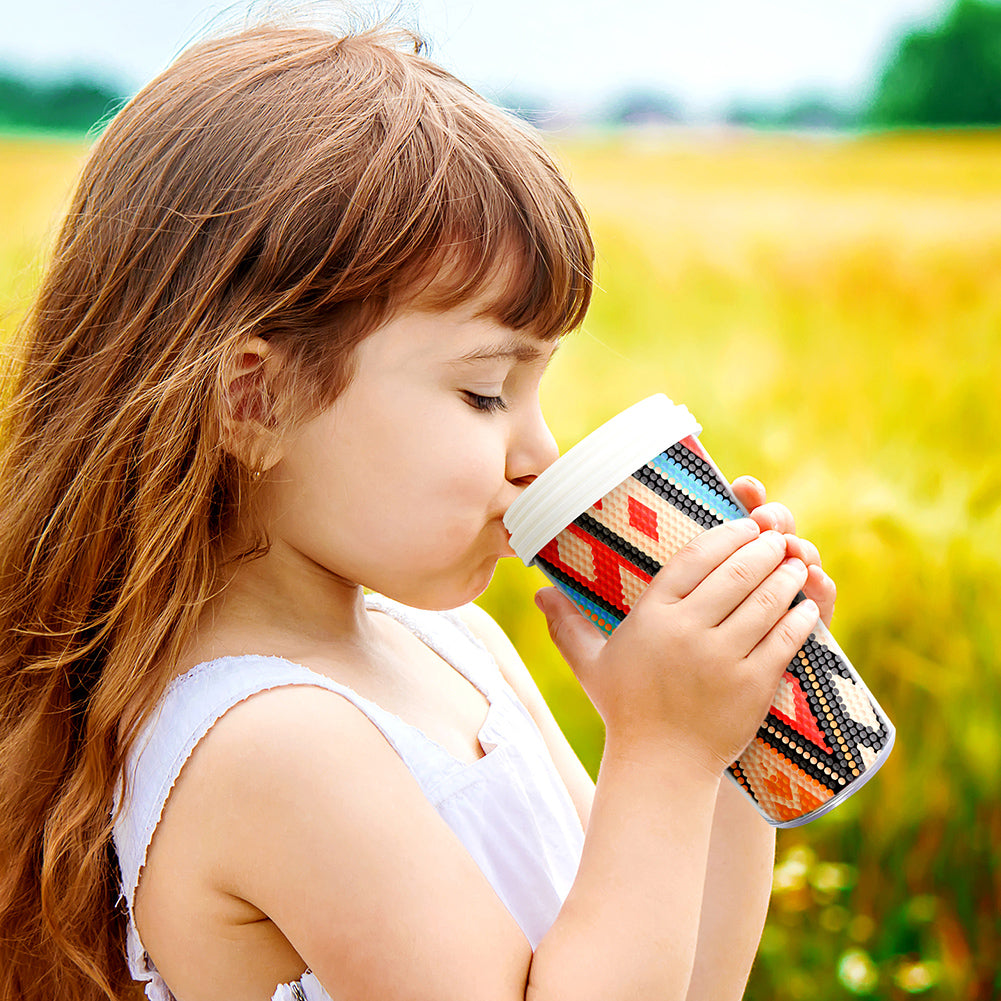DIY Diamond Painted Water Mug Leak Proof BPA Free for Fitness Sports Outdoors