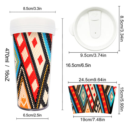 DIY Diamond Painted Water Mug Leak Proof BPA Free for Fitness Sports Outdoors