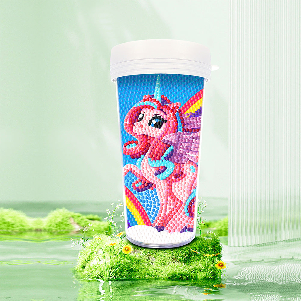 DIY Diamond Painted Water Mug Leak Proof BPA Free for Fitness Sports Outdoors