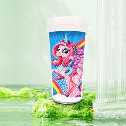 DIY Diamond Painted Water Mug Leak Proof BPA Free for Fitness Sports Outdoors