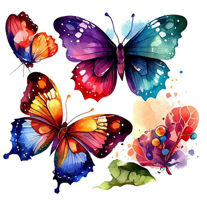 Butterfly - Full Round Drill Diamond Painting 30*30CM