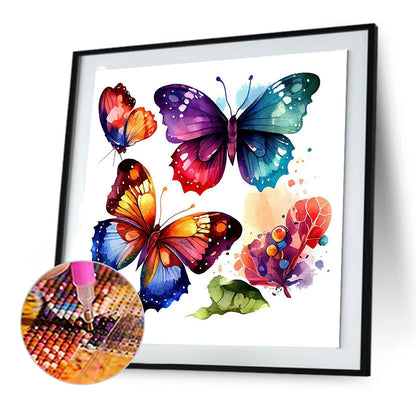 Butterfly - Full Round Drill Diamond Painting 30*30CM